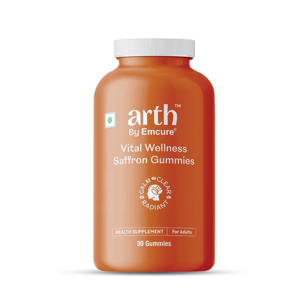 Arth Premium Kesar Saffron Beauty Gummies | Skin Glow, Radiance & Mood Support | Beauty & Wellness Supplement | 30 Veg Gummies