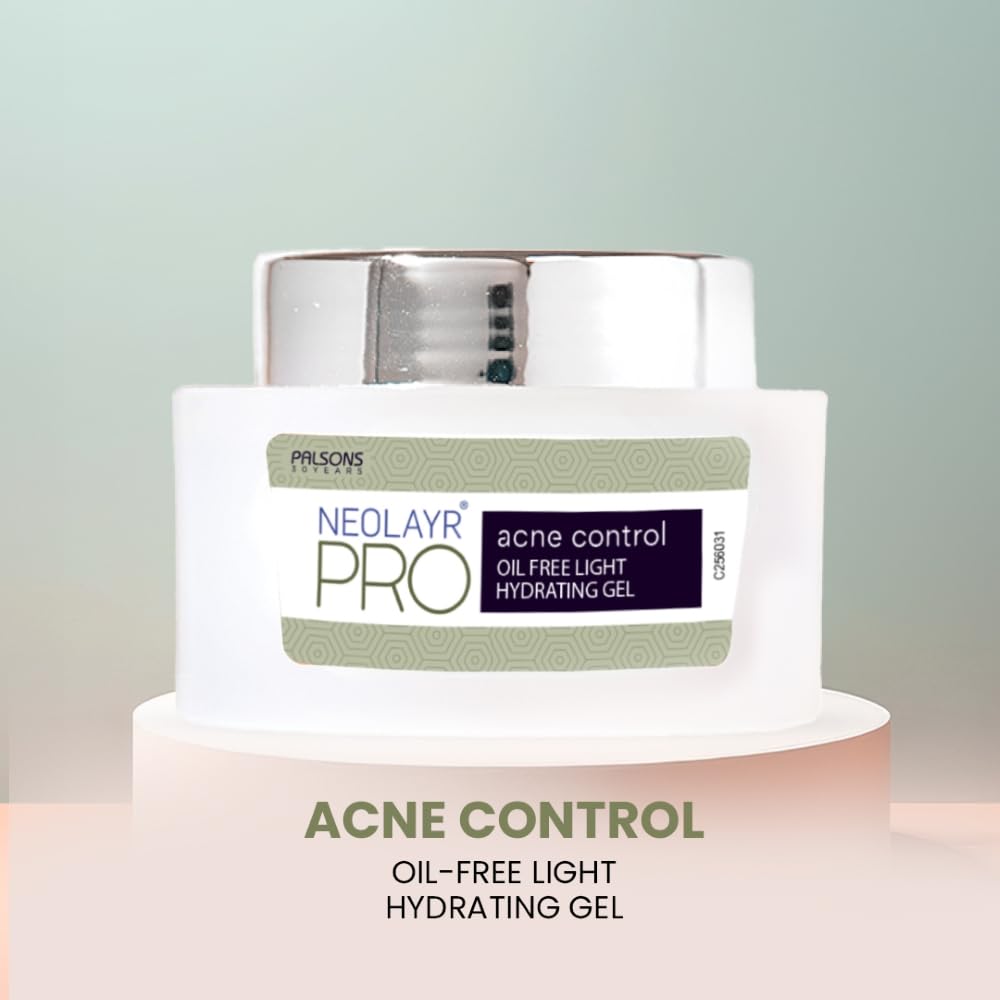 NEOLAYR Pro Acne Control Gel | Oil-Free,Light Hydrating Face Gel for Oily & Acne-Prone Skin | pH Balanced,Non-Comedogenic,Paraben-Free |40G