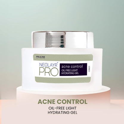 NEOLAYR Pro Acne Control Gel | Oil-Free,Light Hydrating Face Gel for Oily & Acne-Prone Skin | pH Balanced,Non-Comedogenic,Paraben-Free |40G