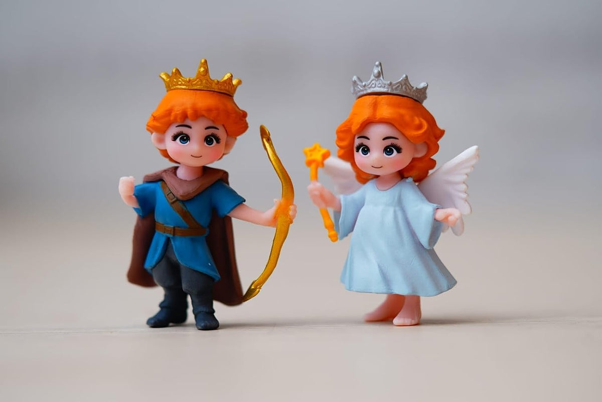 eCraftIndia Angel Girl & Wings Boy Valentine Couple Statue Miniature Showpiece Zuzy Almond Chocolates Gift Box | Valentine Gift for Girlfriend Boyfriend Husband Wife Her Him