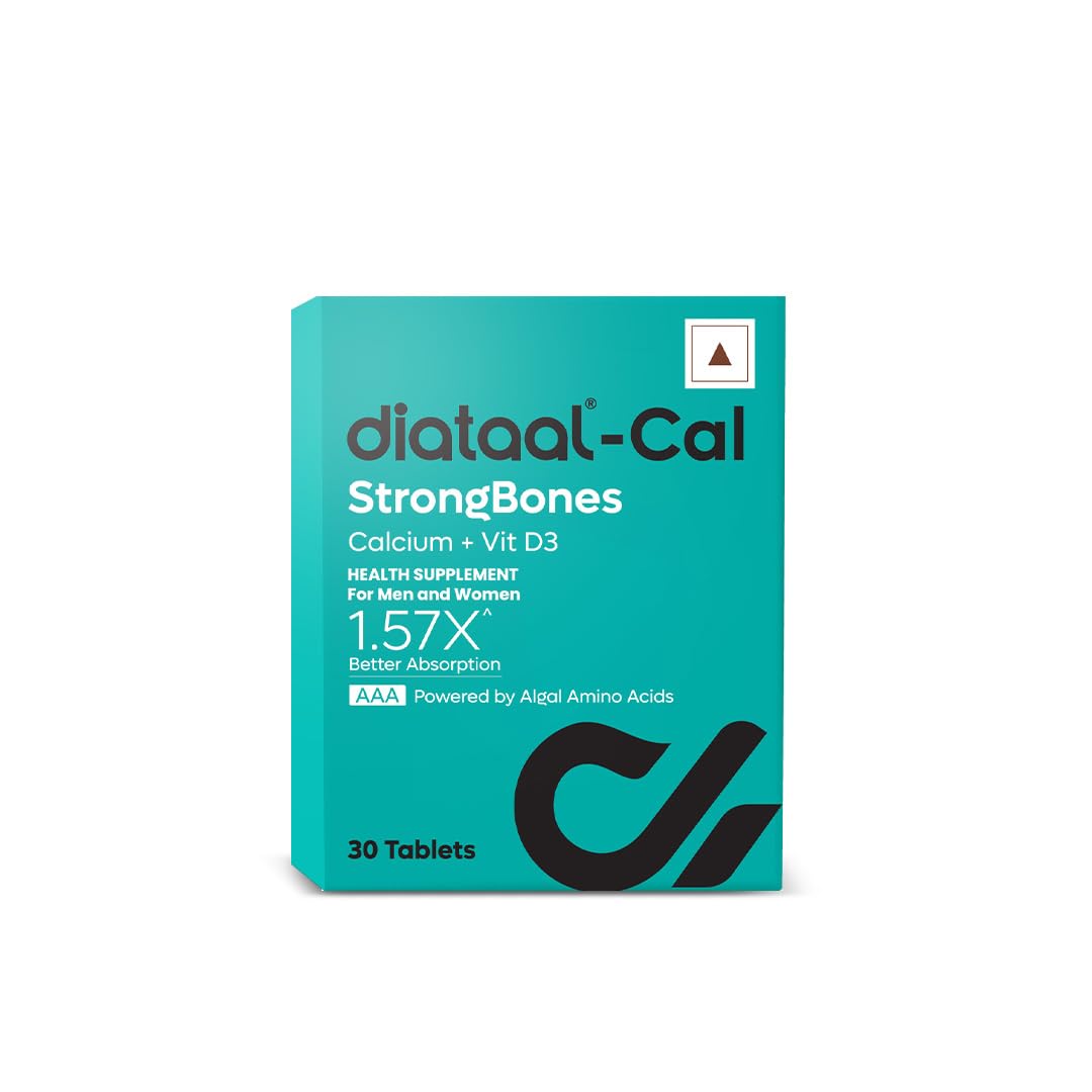 Cal StrongBones | Active Absorbable Calcium + Vit D3 for Strong bones | Calcium Tablets for Men & Women & Kids | Using Patented Japanese technology | 30 tabs