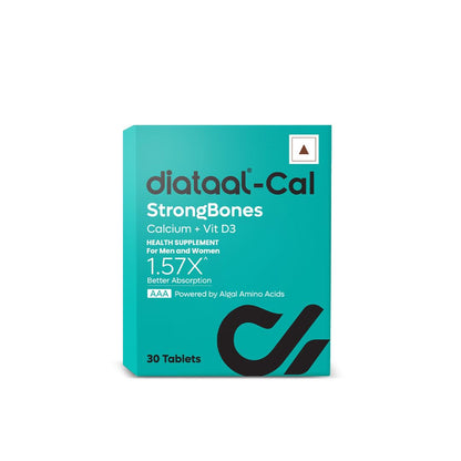 Cal StrongBones | Active Absorbable Calcium + Vit D3 for Strong bones | Calcium Tablets for Men & Women & Kids | Using Patented Japanese technology | 30 tabs
