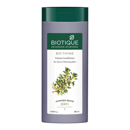 Biotique Bio Walnut Bark Fresh Lift Body Building Shampoo For Fine & Thinning Hair, 190Ml & Biotique Bio Thyme Volume Conditioner for Fine and Thinning Hair, 180ml