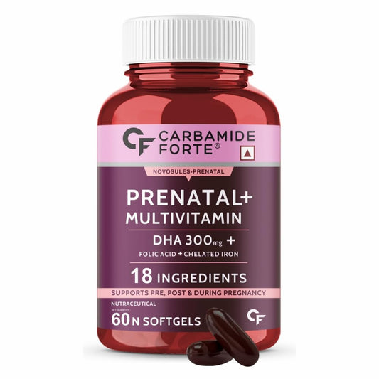 Prenatal multivitamin bottle with visible branding on a white background