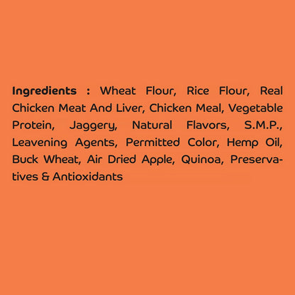 Applod Chicken Liver with Quinoa Dog Biscuits for Puppies & Adult Dogs | Oven-Baked Crunchy Dog Treats Made with Real Ingredients | Healthy Training & Reward Snacks | 420g