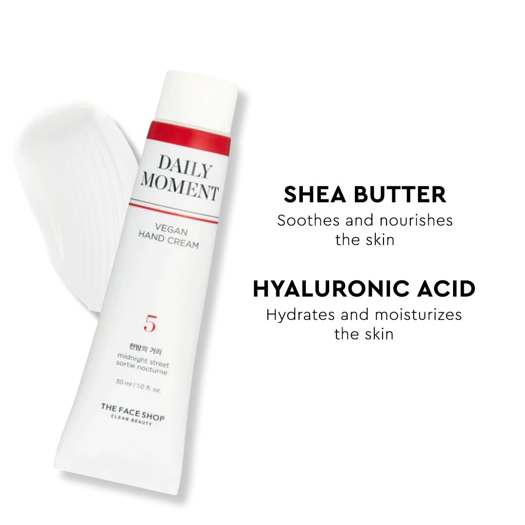 Hand cream with shea butter and hyaluronic acid on a white background