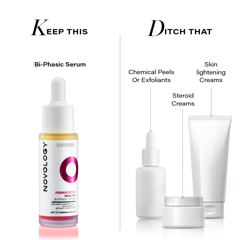 Skincare product with 'Keep This' and 'Ditch That' text on a white background