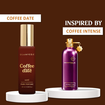 Glamveda Luxury Coffee Date | Long Lasting Perfume | Perfume for Woman 20ml | with Rose, Coffee, Musk, Vanilla | Floral & Fruity Premium Fragrance for Women