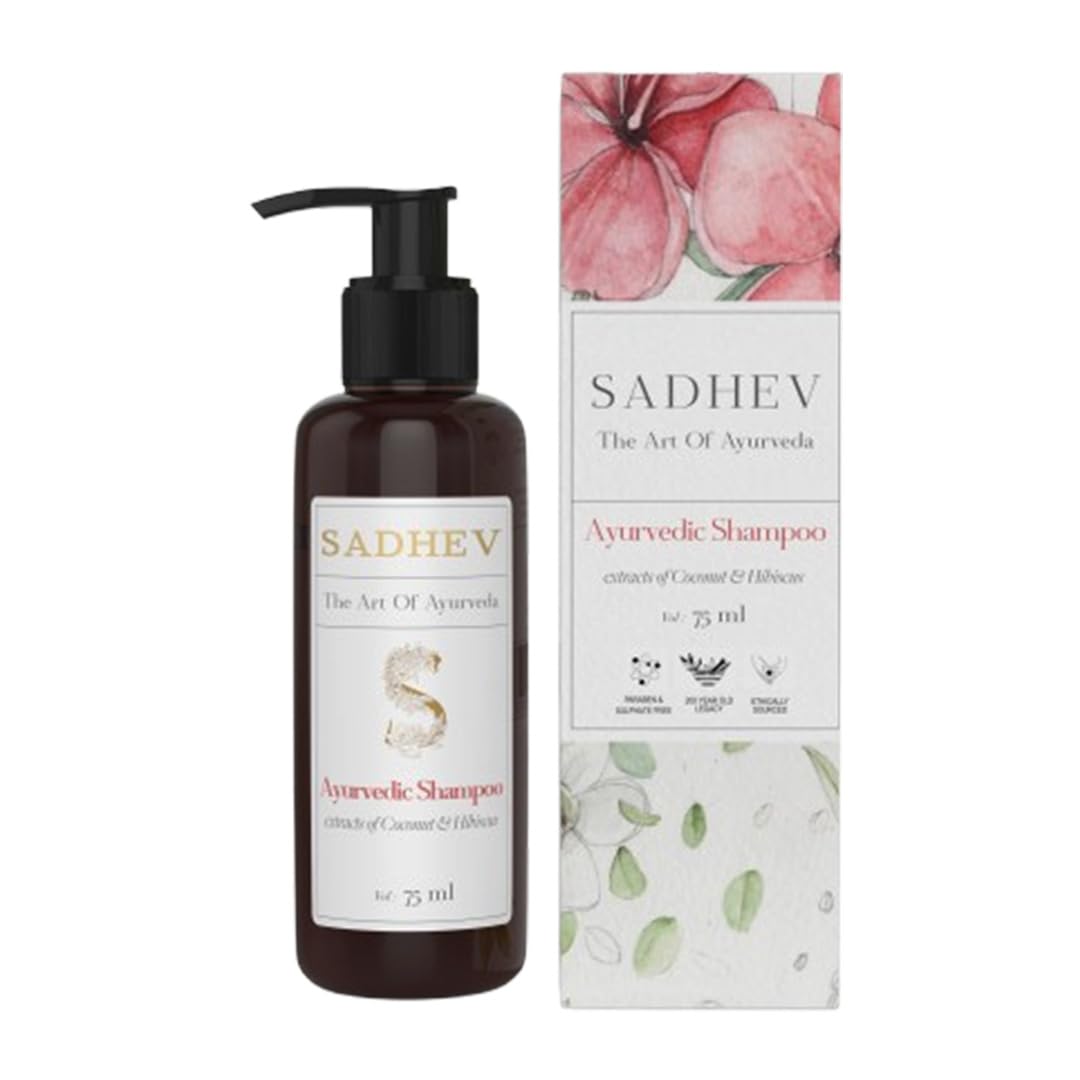 Sadhev Hibiscus Organic Natural Hair Shampoo With Goodness Of Coconut And Hibiscus, For Hairfall Control