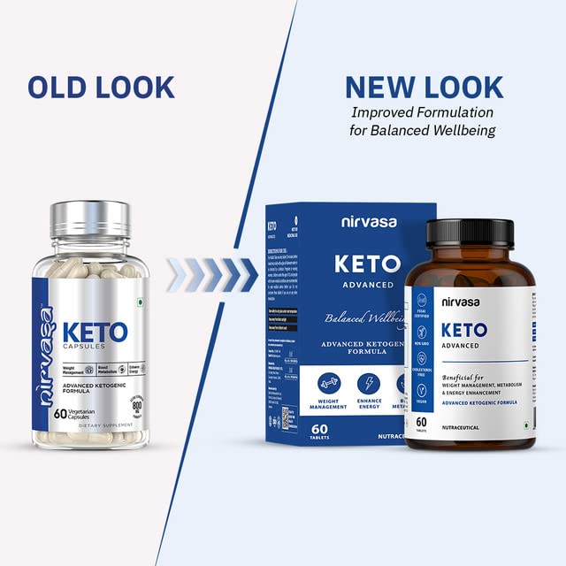 Nirvasa KETO Advanced Tablets (60 Tabs) with Garcinia Cambogia & Green Coffee Extract | Supports Weight Loss, Fat Burning & Ketosis | Boosts Energy & Metabolism | Natural Keto Supplement