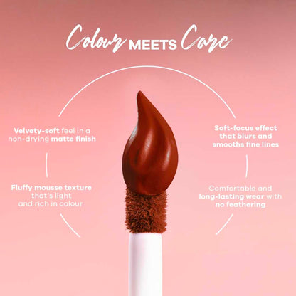 Earth Rhythm Lip Nectar Matte Liquid Lipstick, Weightless, Never Drying, No Mineral Oil 5g - Cherry