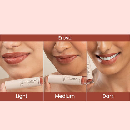 Earth Rhythm Airy Weary Lipstick – Eroso | Moisturize Dry chapped Lips,Matte Finish | Hyaluronic Acid, Jojoba Seed Oil, Lotus extract – 3.5g