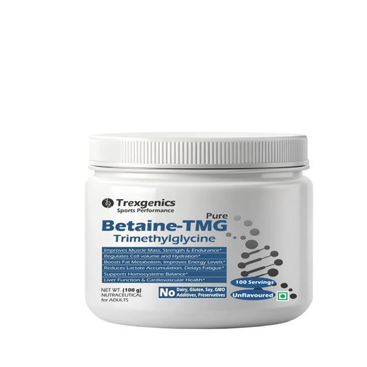 Trexgenics BETAINE-TMG Trimethylglycine Pure Powder - 100 Servings of 1 gram (100 gram)