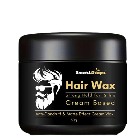 Smartdrops Hair Cream Wax | Hair Wax Men | Styling Wax | Glossy Finish | Shine | Strong Hold | For Men - 50gm | Cream Based Wax