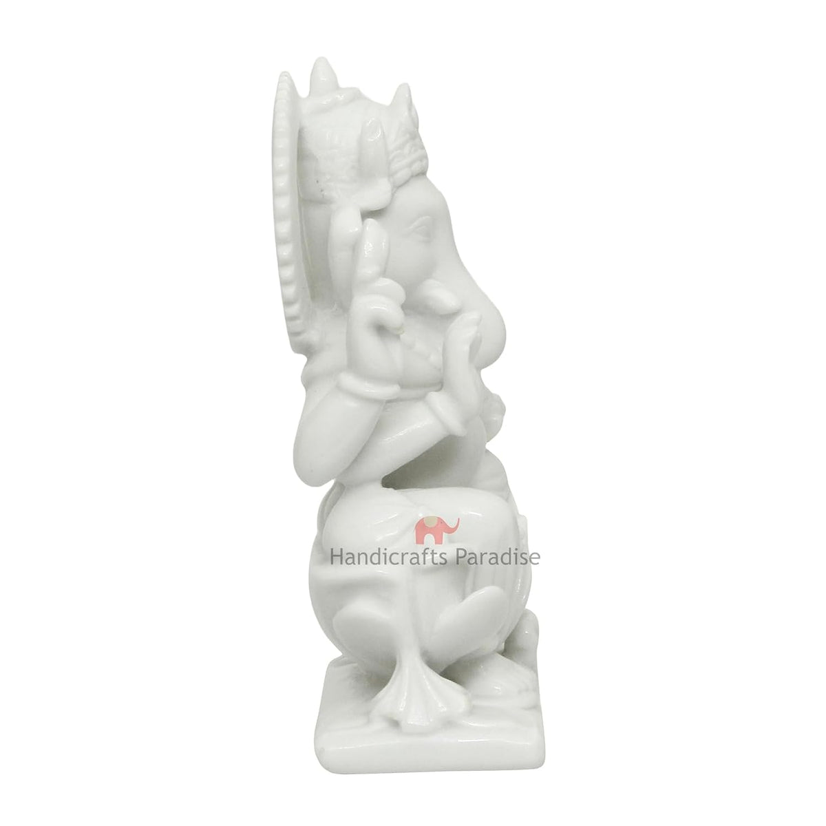 Paradise Sitting Ganesha for Puja Goodluck Blessings and Home Décor Showpiece - 6.25 inch