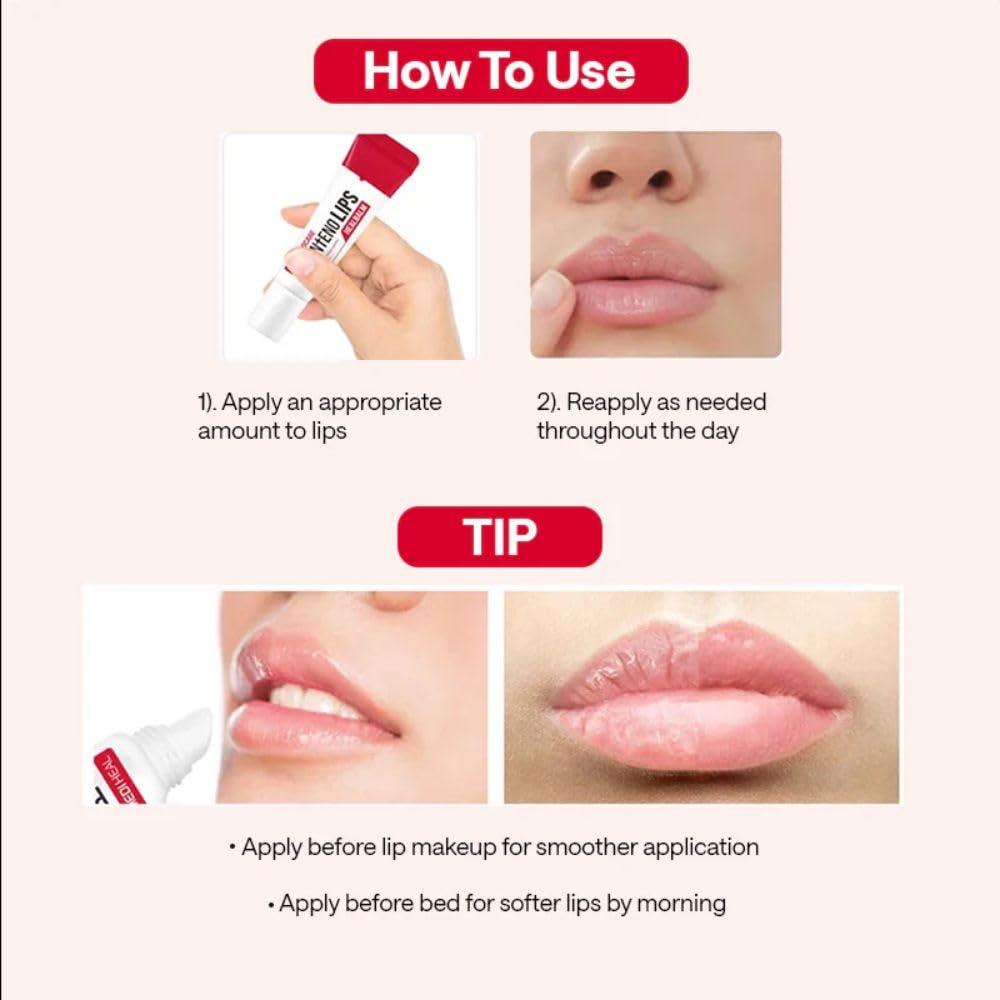 MEDIHEAL Pantenolips Healbalm Lip Balm for Dry Lips | Korean Lip Repair Balm for Cracked, Chapped & Peeling Lips with Deep Moisture Care (10ml)