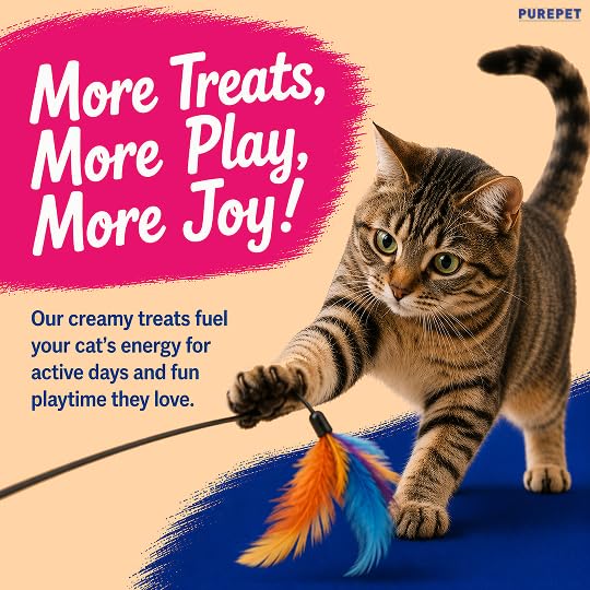 Purepet Creamy Lickable Cat Treats(15g x 24 Pieces) 360g | Tuna & Bonito Flavour | Rich in Protein | Taurine for Heart & Vision | Ideal for Training | Promotes Hydration| for Kitten & Adult Cats