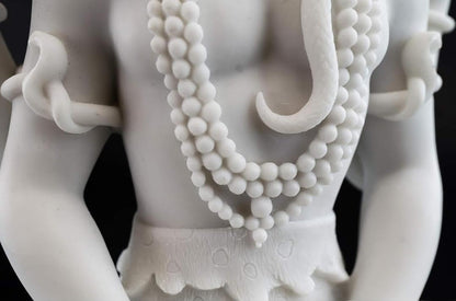 White Shiva Matte Finish Decorative Idol – Unique Design for Desk, Car, and Home Décor | Statue Figurine Gift for Office Desk, Puja Room, and Gifting Purposes