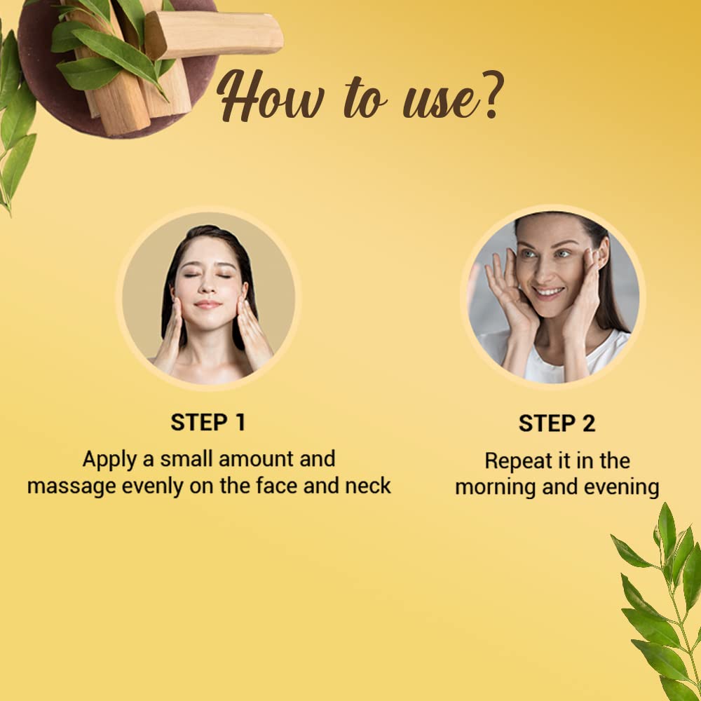 Instructions on how to use a product with two steps shown on a yellow background.
