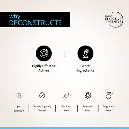 Diagram explaining the benefits of using 'Highly Effective Actives' and 'Gentle Ingredients' in skincare products.