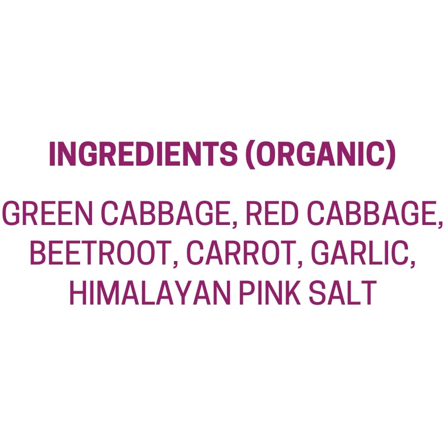 MAVI's Original Sauerkraut| Organic Cabbage & Ingredients| Gut friendly | 100% Natural & Vegan| No Preservatives | No Artificial Flavour or Colour | 500g (Pack of 1)