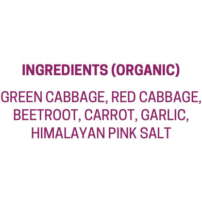 MAVI's Original Sauerkraut| Organic Cabbage & Ingredients| Gut friendly | 100% Natural & Vegan| No Preservatives | No Artificial Flavour or Colour | 500g (Pack of 1)