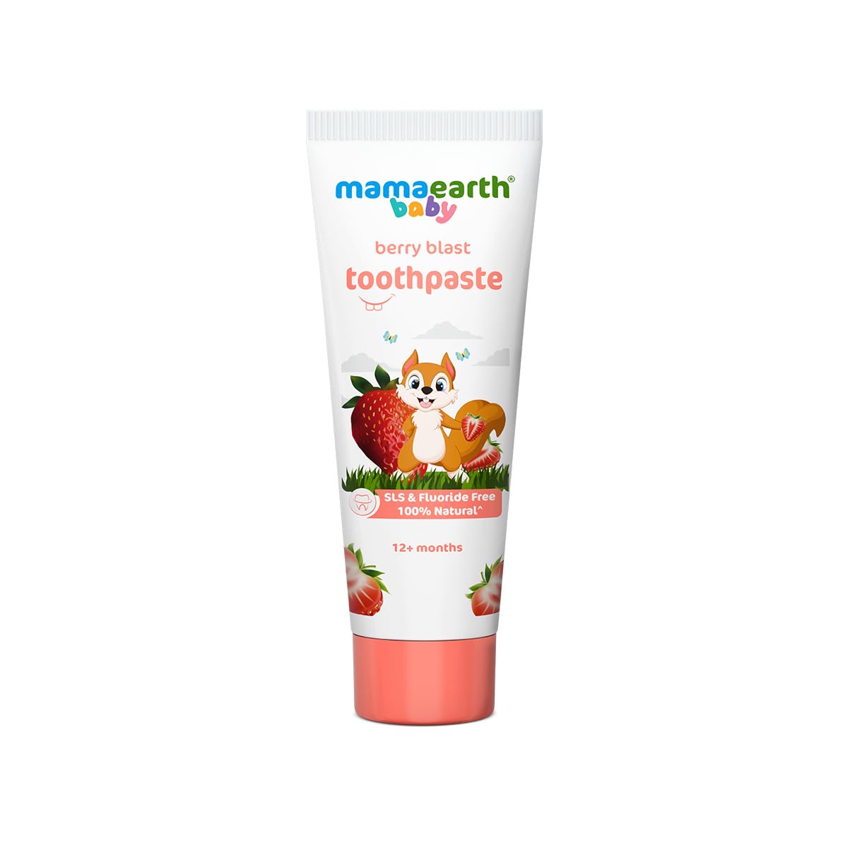 Mamaearth 100% Natural Berry Blast Kids Plaque Removal Toothpaste 50 Gm, Fluoride Free, SLS Free, No Artificial Flavours, Best for baby