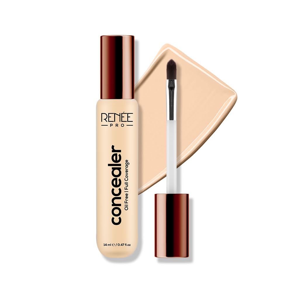 RENEE PRO Liquid Concealer - Cookie, Lightweight, Full Coverage, Long-Lasting, Buildable. Seamlessly Hides Blemishes & Dark Spots for Natural Finish. Infused with Vitamin A & Niacinamide 14ml