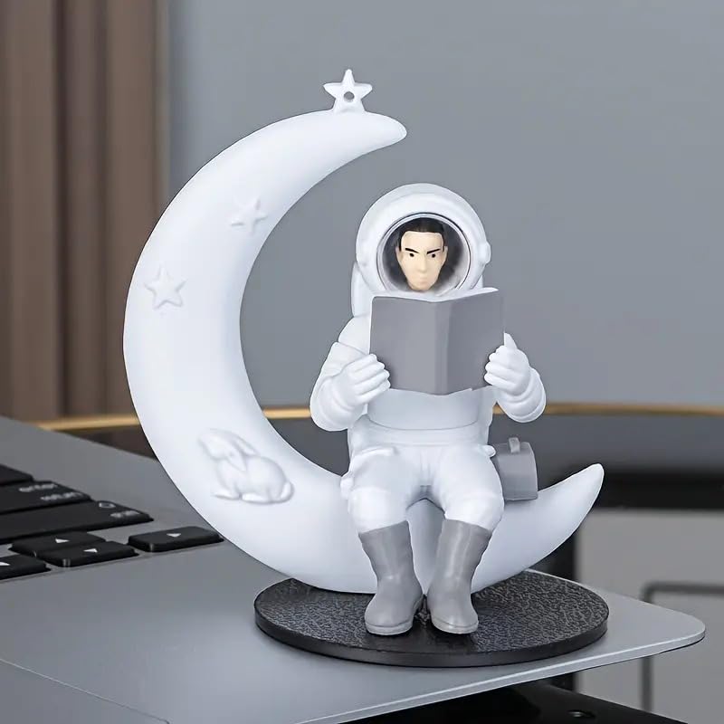 Astronaut Figurine Showpiece for Home Décor, Office Desk, Car Dashboard & Table Decoration | Space Astronaut Statue Collectible Gift for Home, Room & Workspace (Moonstar Human)