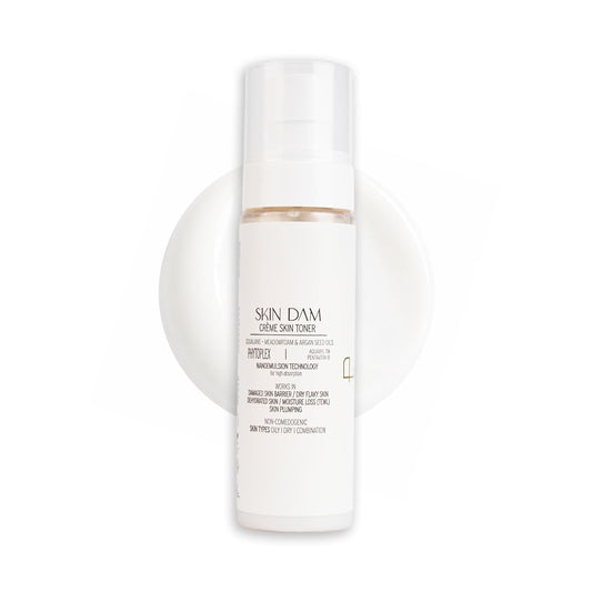 Personal Touch Skindam Crème Milky Skin Toner & Mist 2 In 1 | Squalene, Meadowfoam, Argan Seed Oil, Buildable, Weightless, Makeup Friendly | Oily Dry Sensitive Combination | 72 Hours Hydration | 100 ML