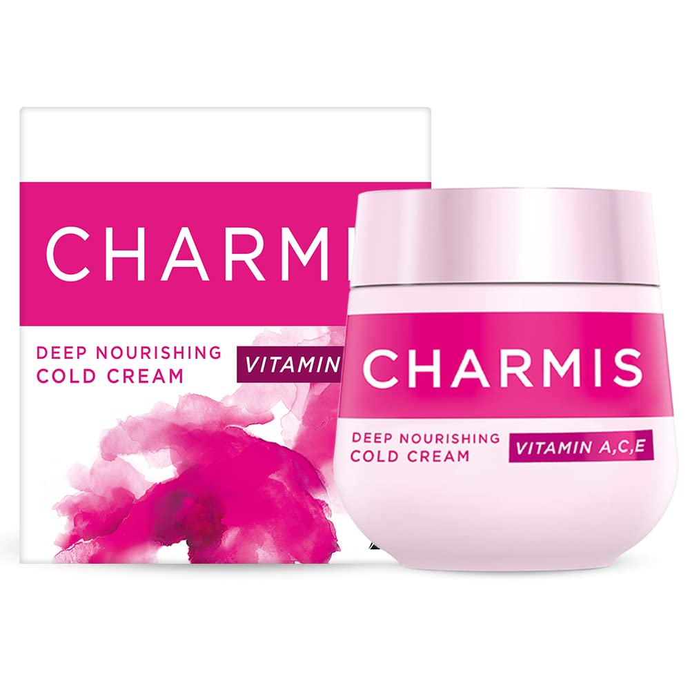 Charmis Deep Nourishing Cold Cream with Vitamin A, C, E, 200ml, for Glowing and Moisturized Skin, for All Skin Types