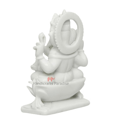 Paradise Sitting Ganesha for Puja Goodluck Blessings and Home Décor Showpiece - 6.25 inch