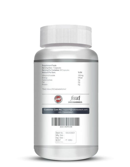 Supplement bottle with label on a white background