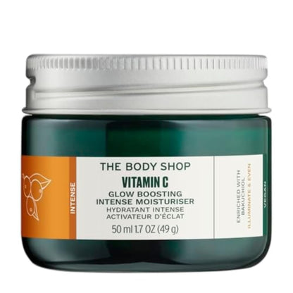 The Body Shop Vitamin C Glow Boosting Intense Moisturiser 50ML | Visibly Brightens | Evens Skin Tone | 48 Hr Hydration