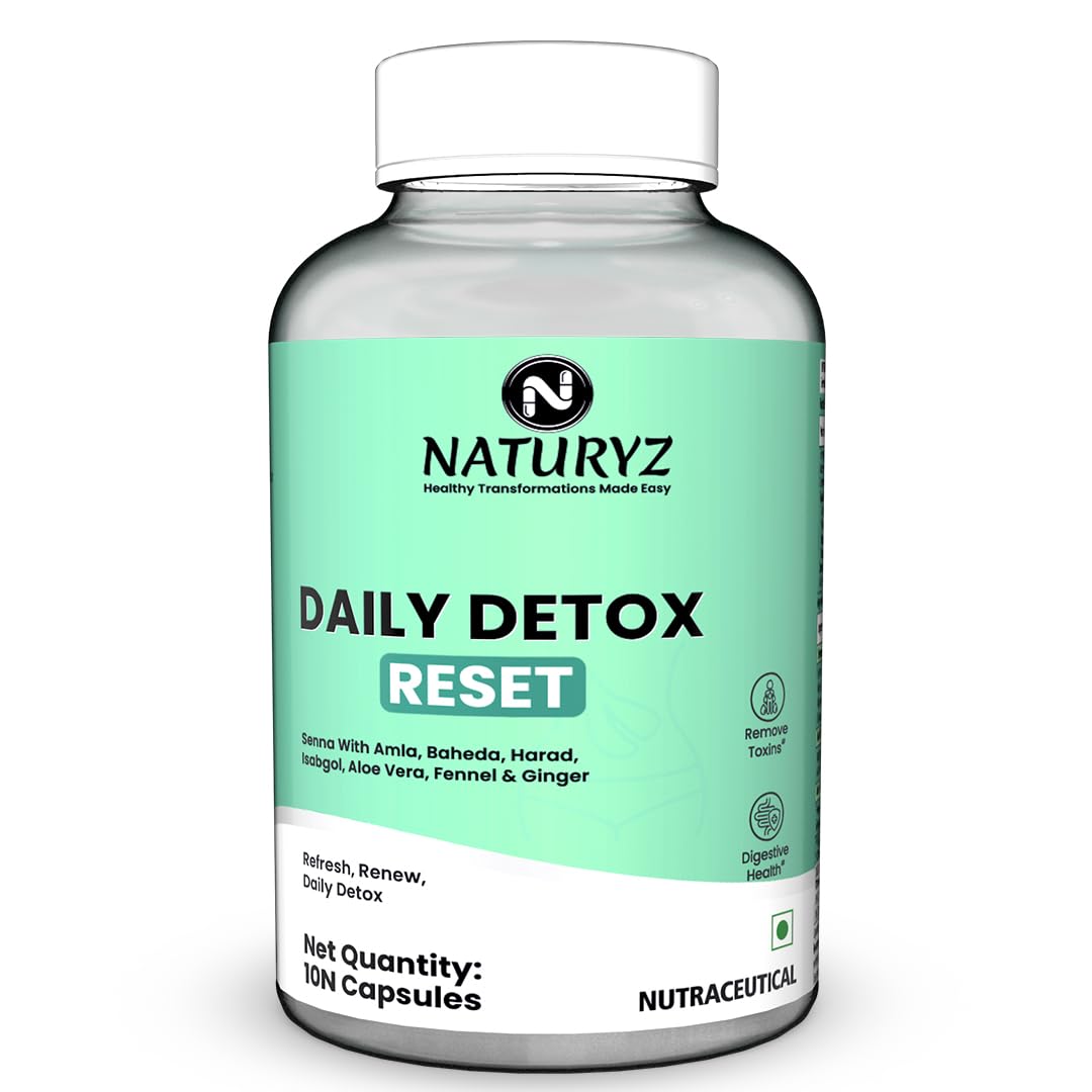 Naturyz Daily Detox Reset supplement bottle on a white background