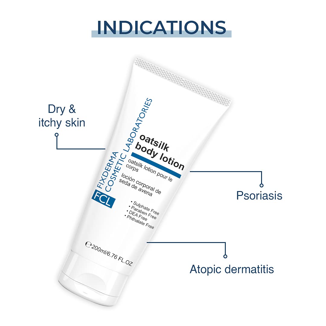 FCL Oatsilk Body Lotion For Dry & Rough Skin | Moisturizing Lotion | Long Lasting Hydration | Nourishes Skin | Soothing Lotion | Reduces Itching | 200Ml