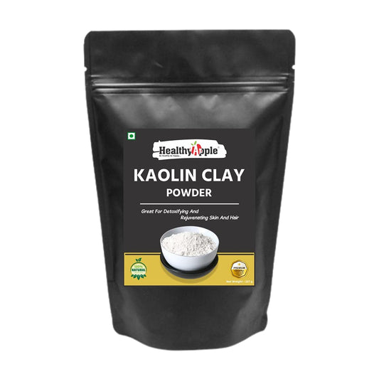 Healthy Apple Light Kaolin Clay 227 Grams (8 oz) | Gentle Clay for Skin & Hair | Cleans Pores | Exfoliates & Detoxifies | Removes Excess Sebum