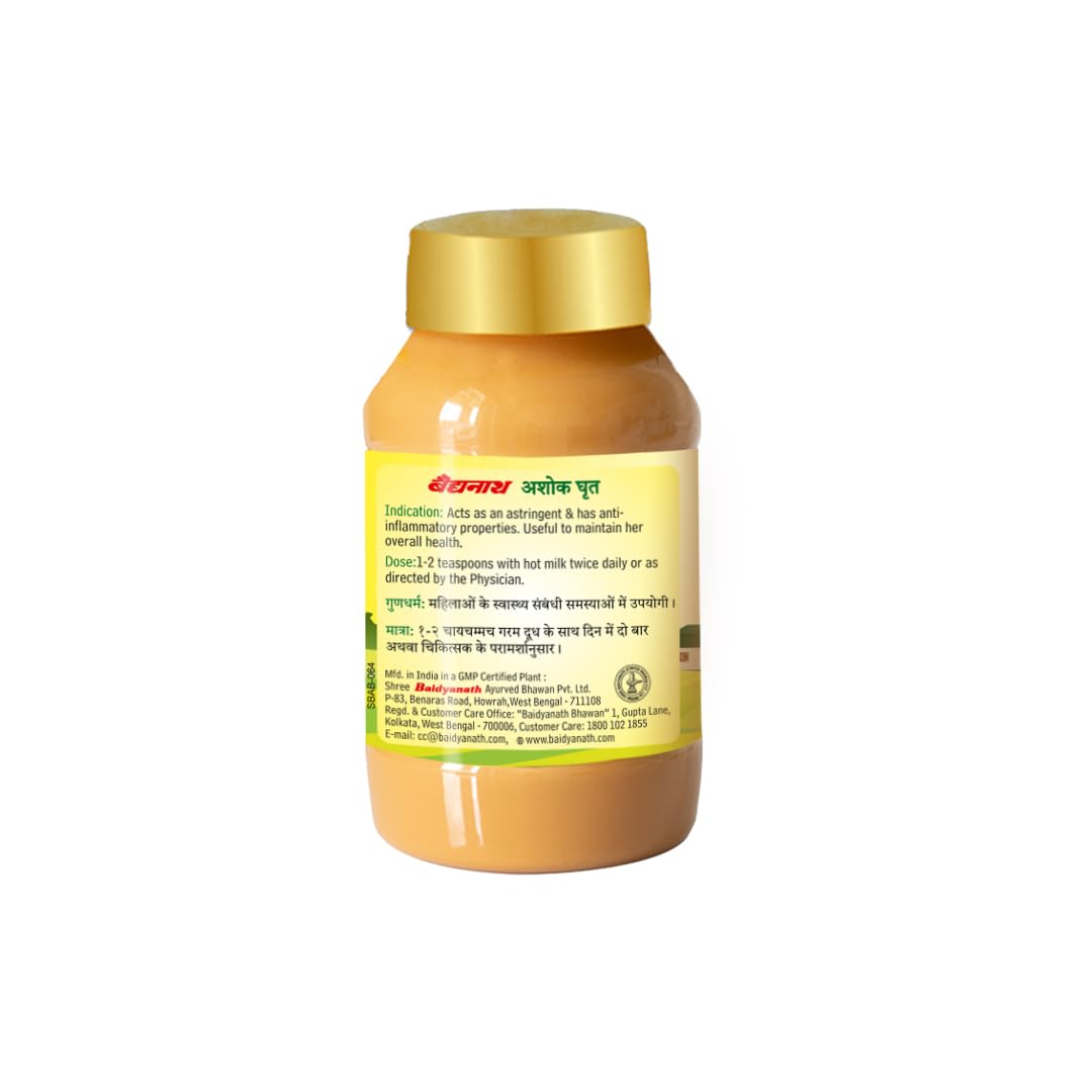 Baidyanath Ashok Ghrita 100 ml | Ayurvedic Wellness For Women | Uterine Support | Anti-Inflammatory & Astringent | Traditional Herbal Remedy