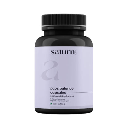 Saturn by GHC PCOS Balance Capsules - Ayurvedic Blend with Shatavari, Gokshura & 20 Herbs | Supports Women with Polycystic Ovary Syndrome