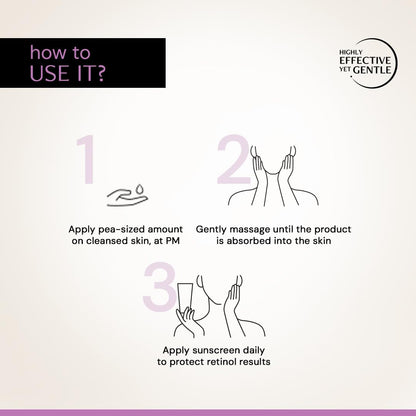 Instructions on how to use a skincare product with step-by-step illustrations and text.