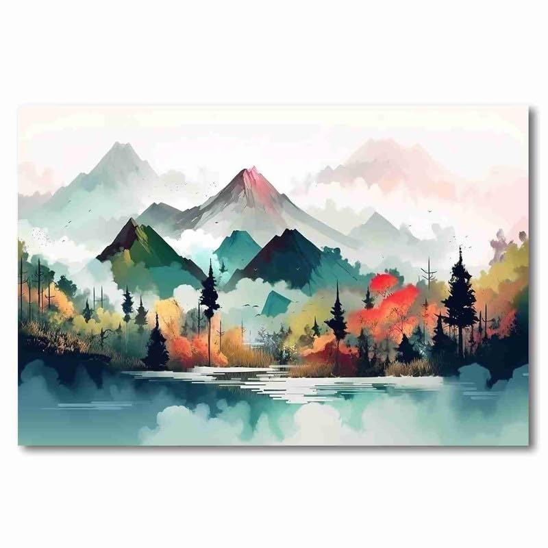 Unframed Rolled Art Print||Abstract Nature Art Canvas Wall Art Print for Home Décor And Office||Unframed canvas Painting For Wall decor||Home wall and Office Interior CR-127