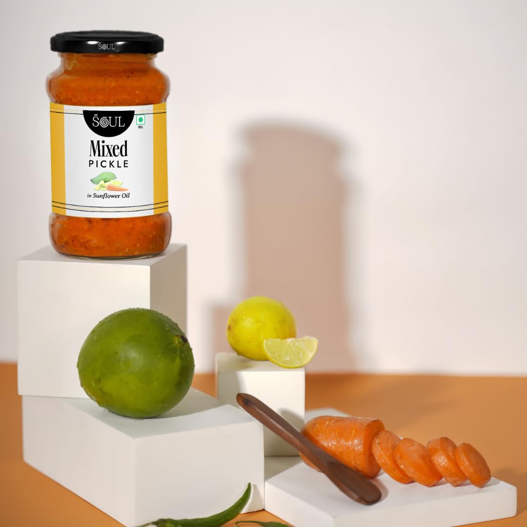 Soul Mixed Pickle 380g - Flavorful Blend in Sunflower Oil