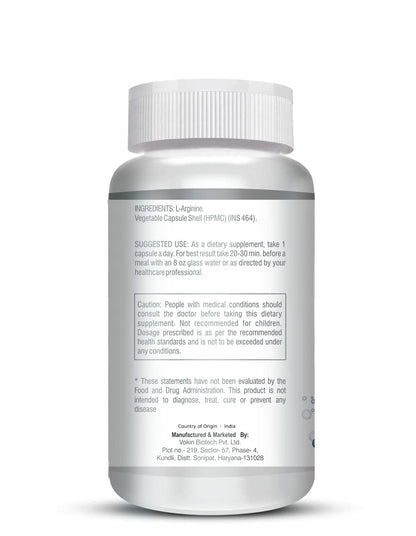 Supplement bottle with label on a white background