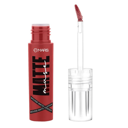 MARS Matte Muse Mousse Lipstick (3ml) (15-ROYAL HIGHNESS) with Doe-Foot Applicator | Highly Pigmented | Smooth Texture | Hydrating Formula | Blurry Lips Effect