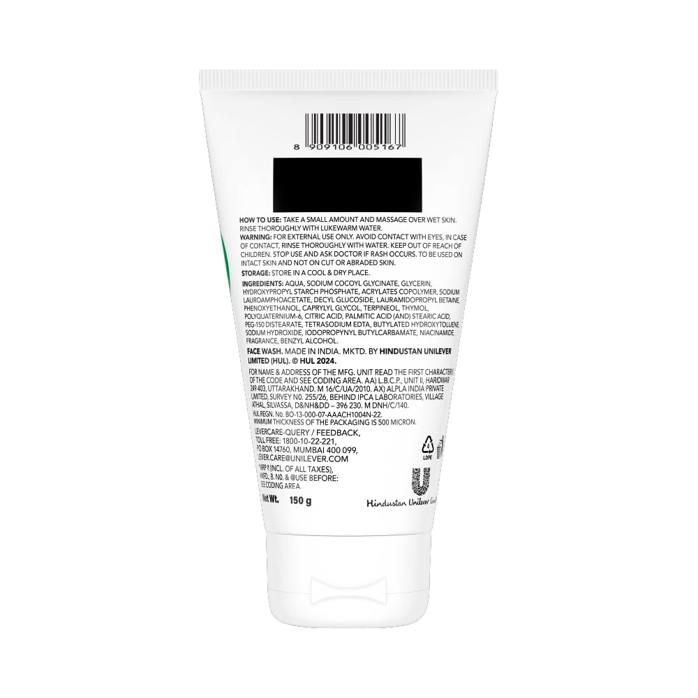 Back label of a skincare product container on a white background