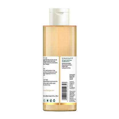 Shampoo bottle with label on a white background