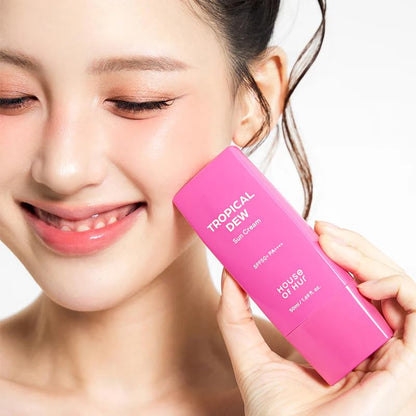 House of Hur Tropical Dew Sun Cream SPF 50+ PA++++ (50ml) Hydrating & Glowy Sunscreen With Dewy Finish, Lightweight, Strong Uv Protection, Infused With Tropical Fruit Extracts