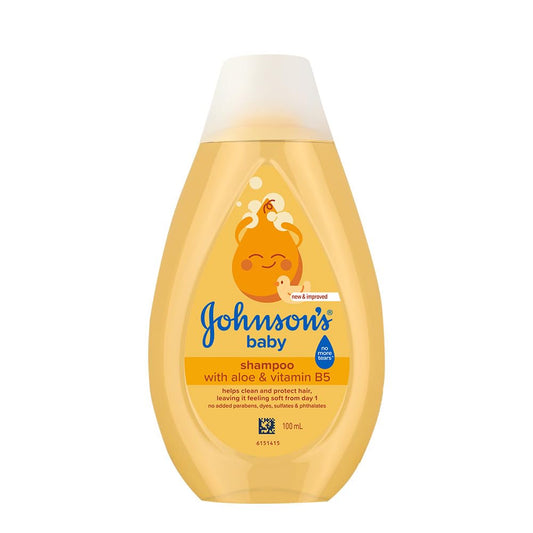 Johnson's Baby No More Tears Baby Shampoo, 100ml | With Aloe & Vitamin B5 | Helps Clean & Protect Baby Hair | No Added Parabens, Dyes, Sulphates & Pthalates | Hypoallergenic & PH Based Formula | Recommended by Paediatricians