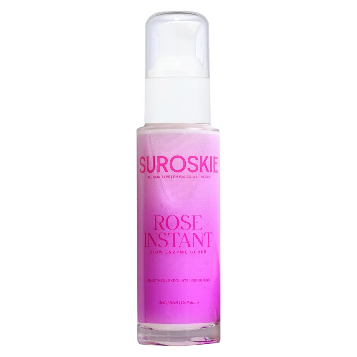 Suroskie Rose Instant Enzyme Face Scrub 50Ml | India’S First Enzyme Scrub For Glowing Skin, Cleans Pores & Dark Spots | Clear White & Black Head | Rose, Aha+ Bha & Cellulose Extract| For Men & Women