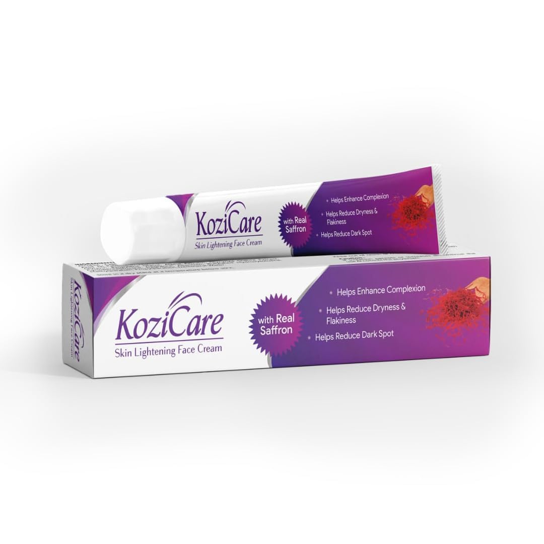 KoziCare skin lightening face cream packaging on a white background